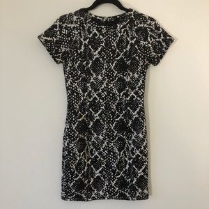 Aqua Animal Print Mini Dress